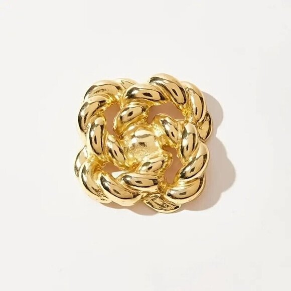 Zara Elegant Gold-Toned Chunky Knot Earrings 💕💕✨✨ with GIFT BOX 🎁 - Picture 7 of 10